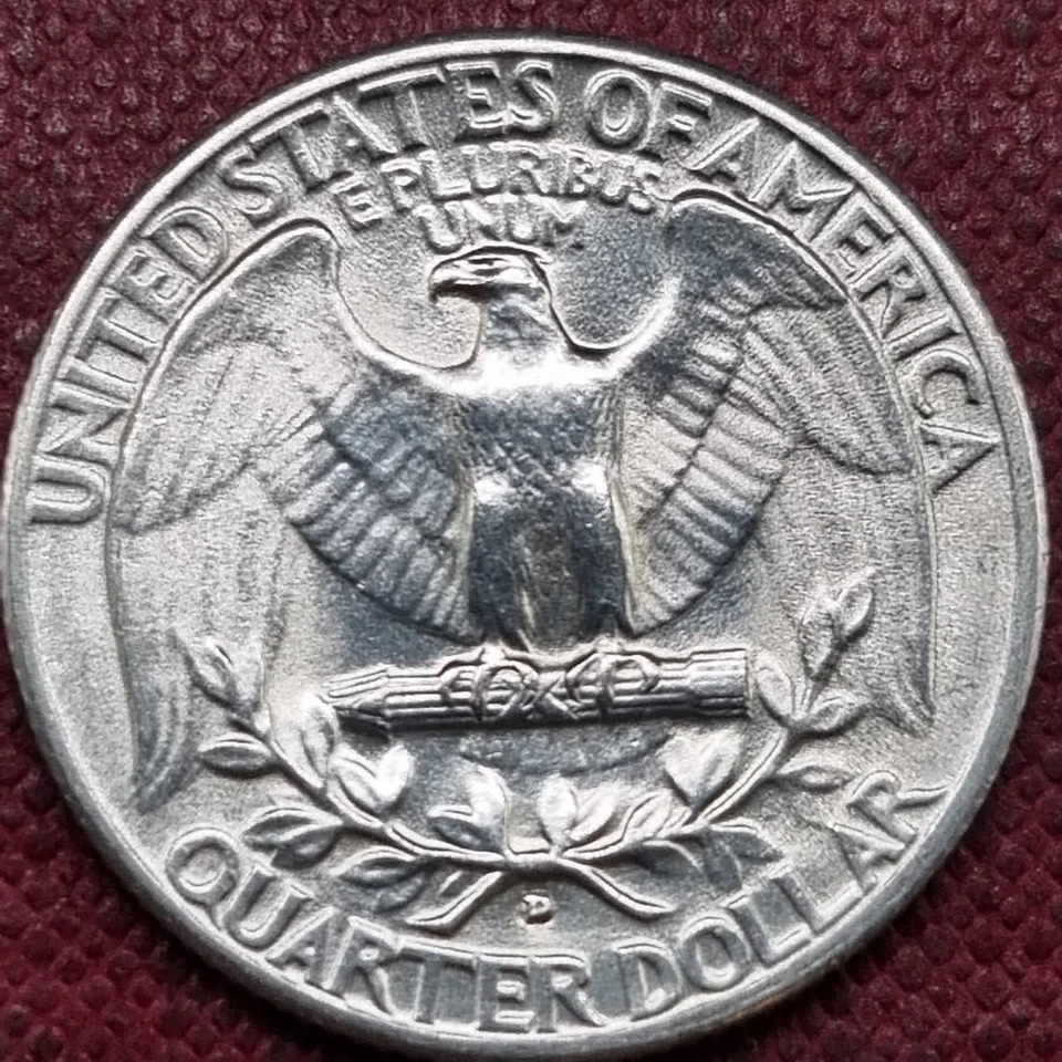 1934 D Washington Quarter 25c Silver BU UNC Uncirculated Denver #95089 - Image 2 of 2