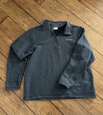 Columbia Men's Blue Gray XL 1/4 Zip Knit Pullover Sweater, Long Sleeve, Outdoor