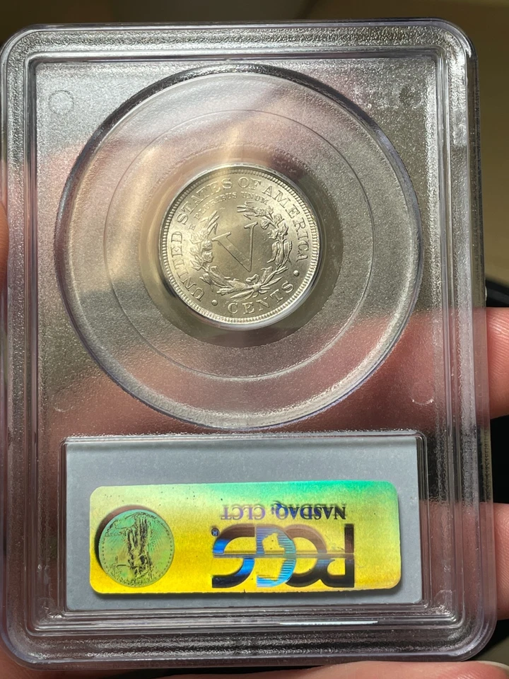 1905 PCGS MS65 CAC Liberty V Nickel - Old Holder PQ+ Coin! Older Holder - Image 2 of 4