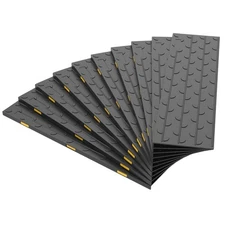 10PCS 36" Heavy Duty Self Adhesive Rubber Stair Treads Slip Resistant Reflective