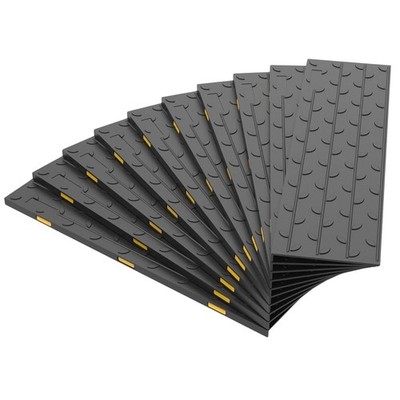 10PCS 36'' Heavy Duty Self Adhesive Rubber Stair Treads Slip Resistant Reflective