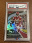 Patrick Mahomes PSA 10 Die-Cut Red & Yellow Prizm Panini Select #226 2023 Chiefs