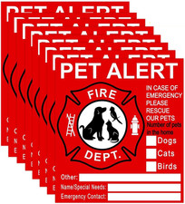 Pet inside Sticker - 8 Pack Pet Alert Safety Fire Rescue Sticker Decal-Save Our