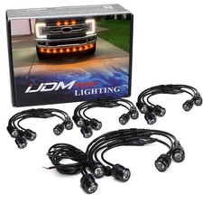 Trucksemi 20pc Amber Led Front Bumper Valanceair Dam Accent Running Light Kit