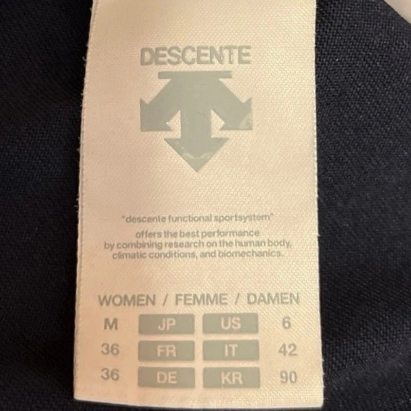 Descente Azul Cremallera Sin Mangas Espalda Abierta Bolsillos con Capucha Ropa Activa Chaleco Prendas para el torso 6 Foto 3 de 3