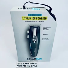 ConairMAN Hair Clippers for Men, 20-Piece Home Hair Cutting Kit with Lithium Ion