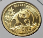 1990 Chinese Gold Panda 1/4 oz — photo from another recent sale