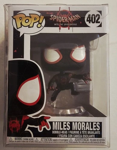 FUNKO POP 402 SPIDER-MAN INTO THE SPIDER-VERSE MILES MORALES FIGURE w/ PROTECTOR