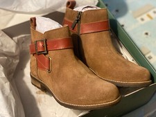 BNIB Barbour Jane Ankle Boots Tan Brown Suede UK Size 3 RRP £130