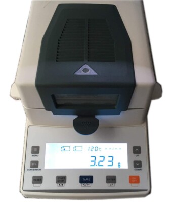 Halogen Moisture Analyzer Capacity 110g Readability 0.002g External Calibration