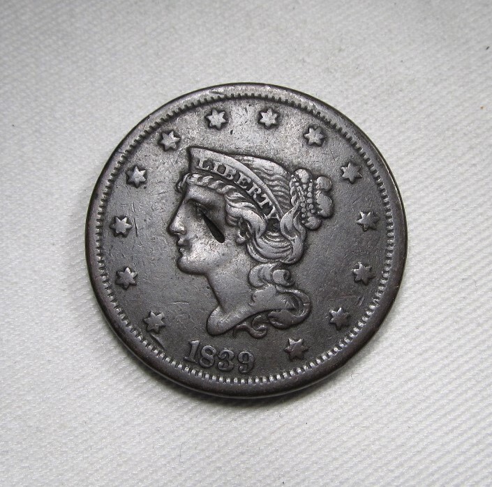1839 Head of '38 Large Coin CH VF Details AN972 | eBay