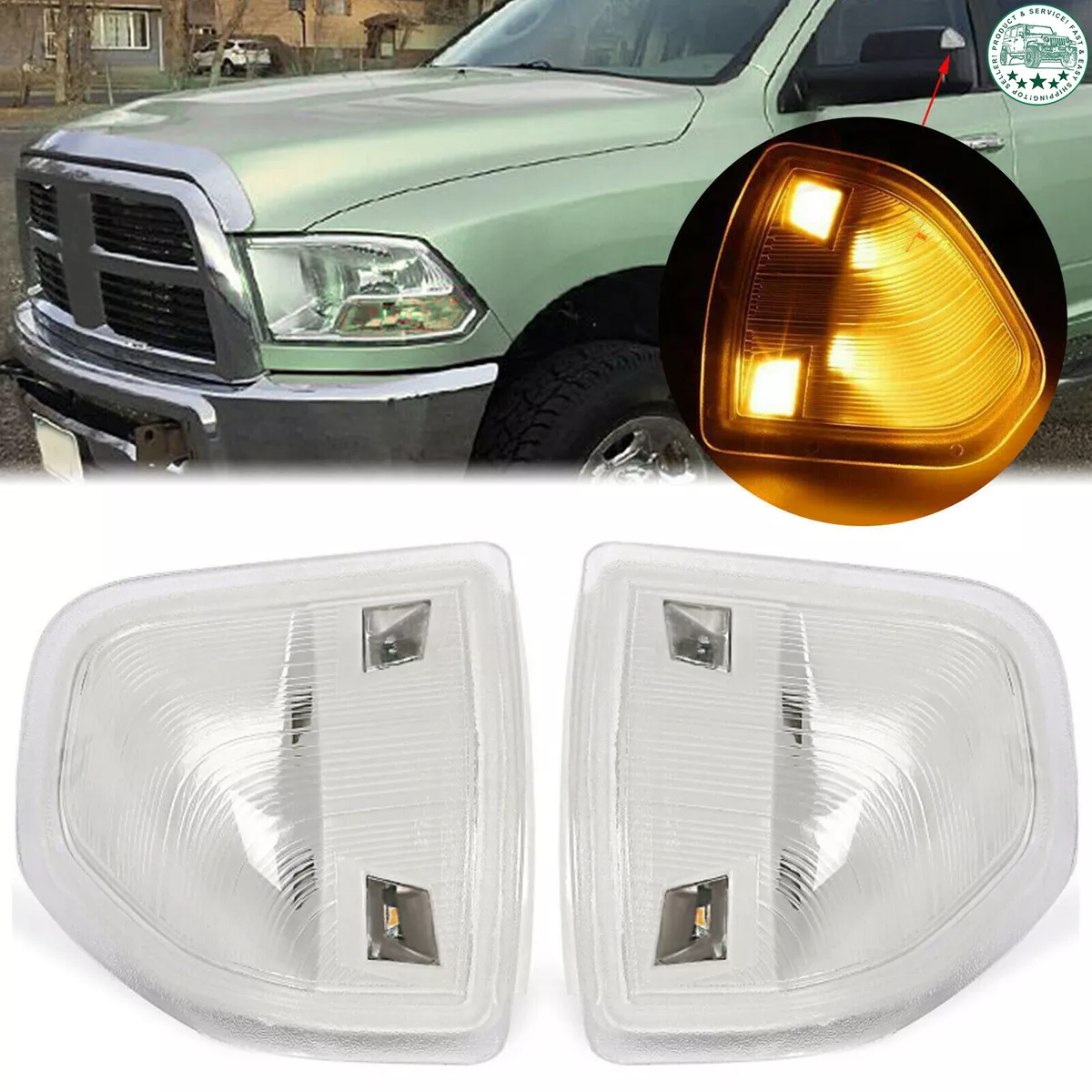 Dodge ram side mirror cheap turn signal cover