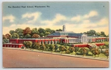 Postcard The Handley High School, Winchester Virginia Posted 1948