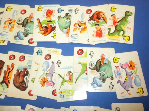 35 THE FLINTSTONES PLAYING CARD GAME PRE-HISTORIC ANIMAL RUMMY ED-U-CARDS 1961 - Picture 5 of 8