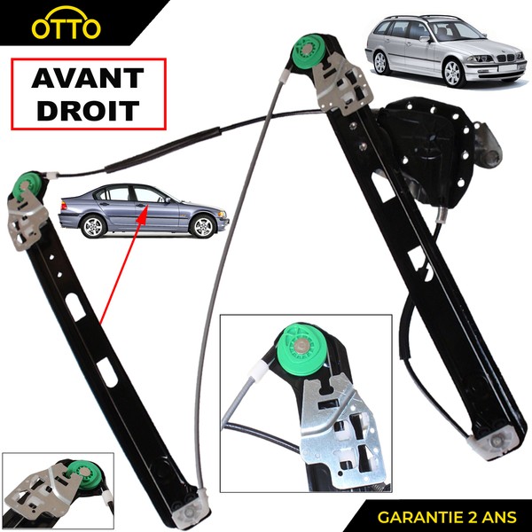 BMW E46 Serie 3 Limousine Touring Mechanismus Fensterheber Vorne Rechts-image
