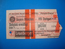 79/80 Ticket FC Bayern München VFB Stuttgart Eintrittskarte Bundesliga Sammler