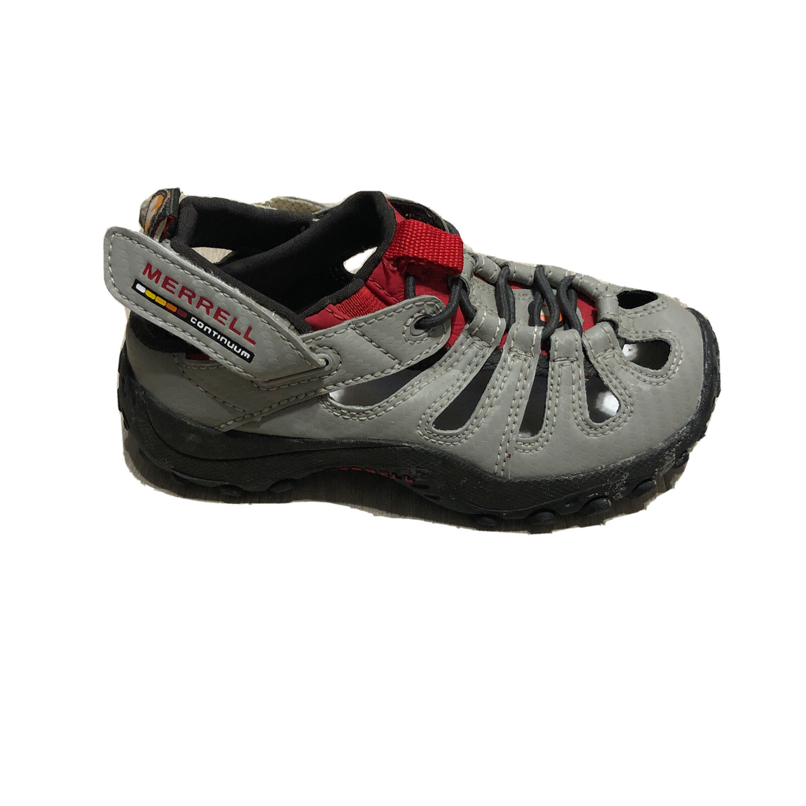 Sandali da trekking Merrell Chameleon Web Impermeabili grigio rosso ragazzo taglia 10Y