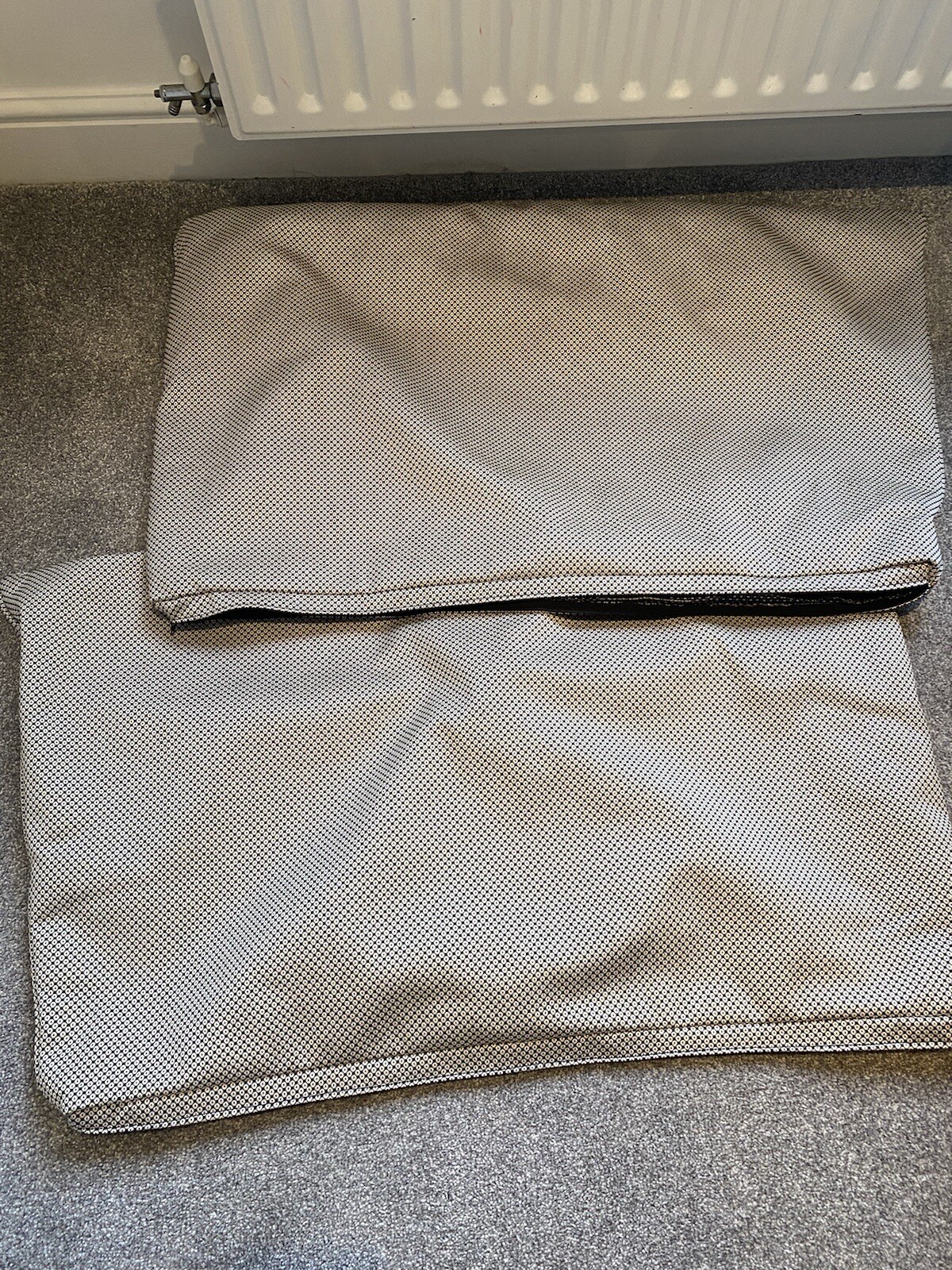 Duresta Antibes sofa Formal Back cushion covers x 2 Cristalle Noir