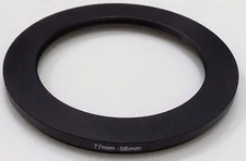 77mm to 58mm Step Down Lens Filter Ring Metal DSLR SLR Digital Camera Adapter