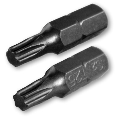 2 Stück T30 Torx Bit Laenge 25mm Schaft 1/4'' Zoll Schraubendreher Bits t30