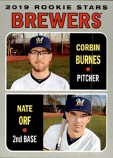 Corbin Burnes/Nate Orf 2019 Topps Heritage Rookie Stars Card #88