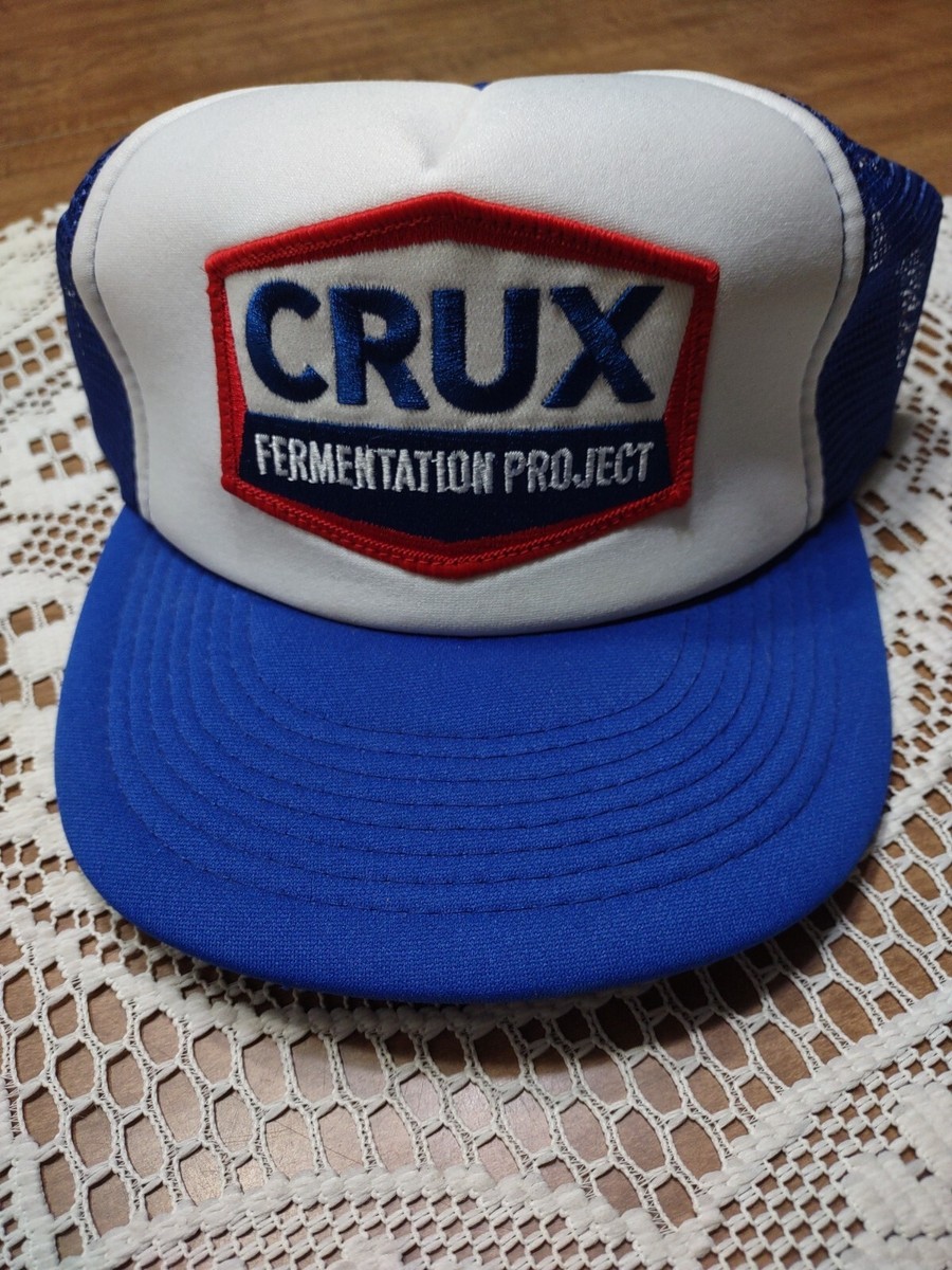 CRUX Fermentation Project Snapback Hat Blue White Meshback Trucker