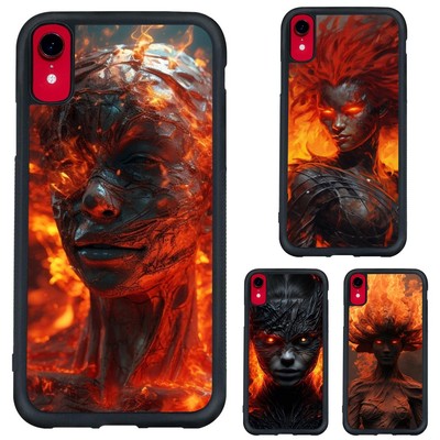 Anti scratch Cover female fire lava For iPhone SE4 16E 12 13 14 15 16 Pro Max