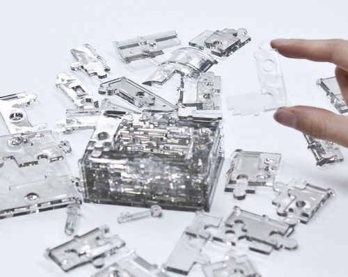 Crystal Puzzle 52-Piece Treasure Box Black 50137 JP - Picture 4 of 6