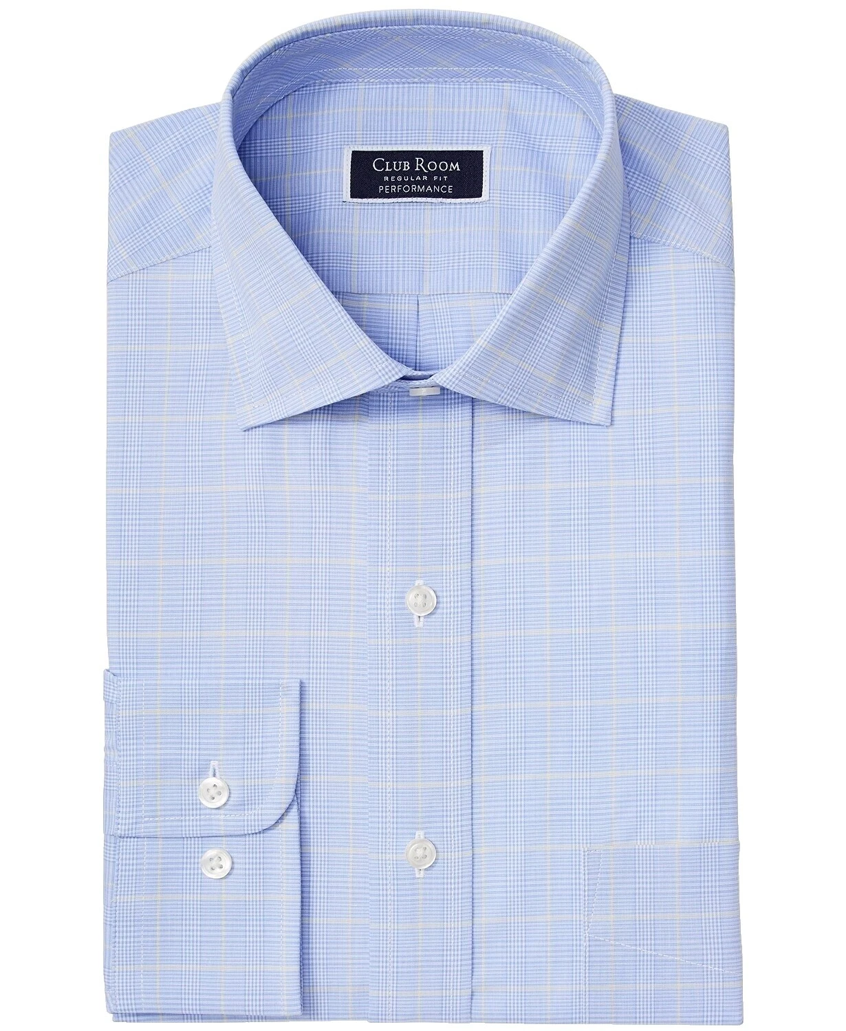 Club Room Regular Fit Dress Shirts for Men's Plaid