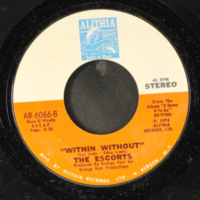 ESCORTS: let's make love (at home sometime) / within without ALITHIA 7'' Single