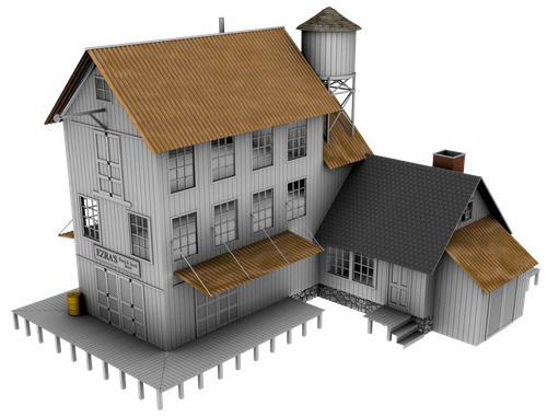 PLANS ONLY - Ezra's Feed & Seed HO Scale (1:87) Building Plans Model Railroad - 第 1/8 張圖片