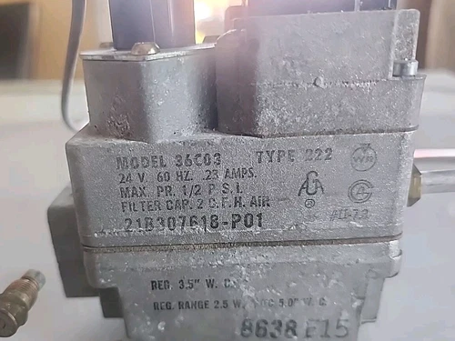 Furnace Gas Valve 36C03 222 21B307618-P01 White Rodgers #8