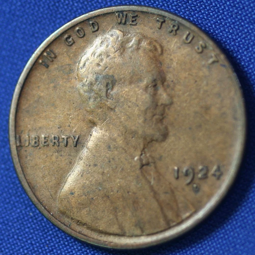 1924 D Lincoln One Cent Penny KM# 132 Fine