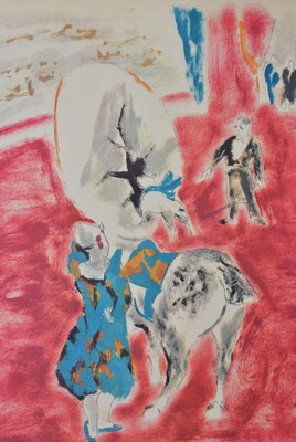 Jules Cavaillès: auf der Spur Zirkus, Lithografie Unterzeichnet, 1961
