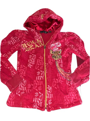 Rocawear RED HOODIE Gold Graphics Full 