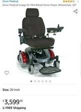 Drive Medical Image EC Mid Wheel Drive Power Wheelchair 20"