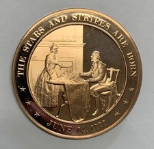 Médaille cuivre 44 mm Les étoiles et les rayures sont nées