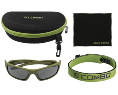 Qualitäts Polarisationsbrille SG COMBO Sonnenbrille mit Etui  Band Tuch  Delphin