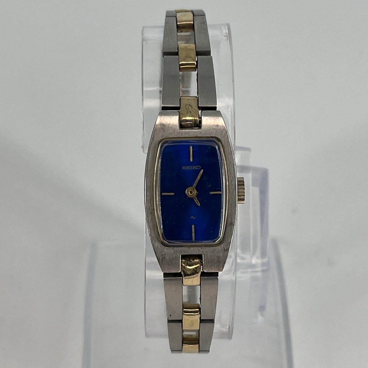 Seiko Vintage Women's Mechanical Watch Blue Dial Silver