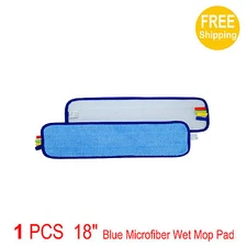 1 PCS 18" SunnyCare #26182 Blue Microfiber Wet Mop Pad 