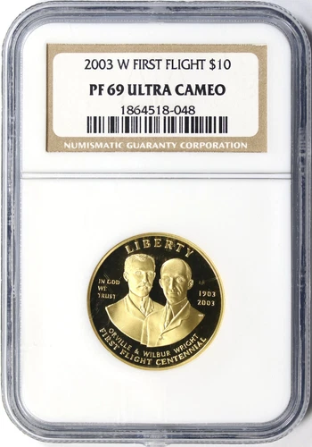 2003-W Proof First Flight $10 Gold Commemorative NGC PF69UCAM