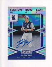 2020 Panini ELITE EXTRA EDITION COLLEGE TICKET PRIZM TREI CRUZ AUTO AUTOGRAPH