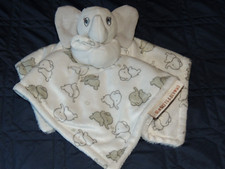 Blankets Beyond Elephant Lovey Security Blanket Nunu White Gray 14" Plush