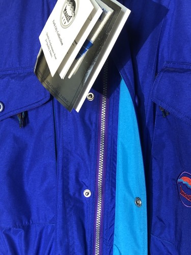 Vtg Retro Marker Six Bells 1 Piece Blue Purple Ski Coverall Snowsuit Medium NWT - Picture 11 of 12