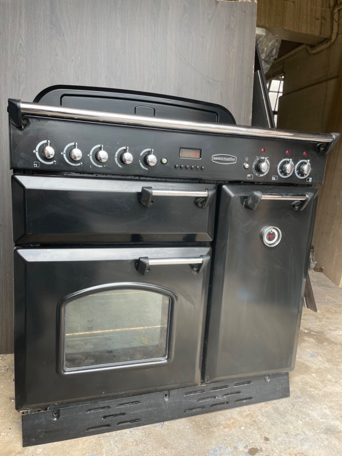 90cm dual fuel range cooker used gas Hob electric oven eBay
