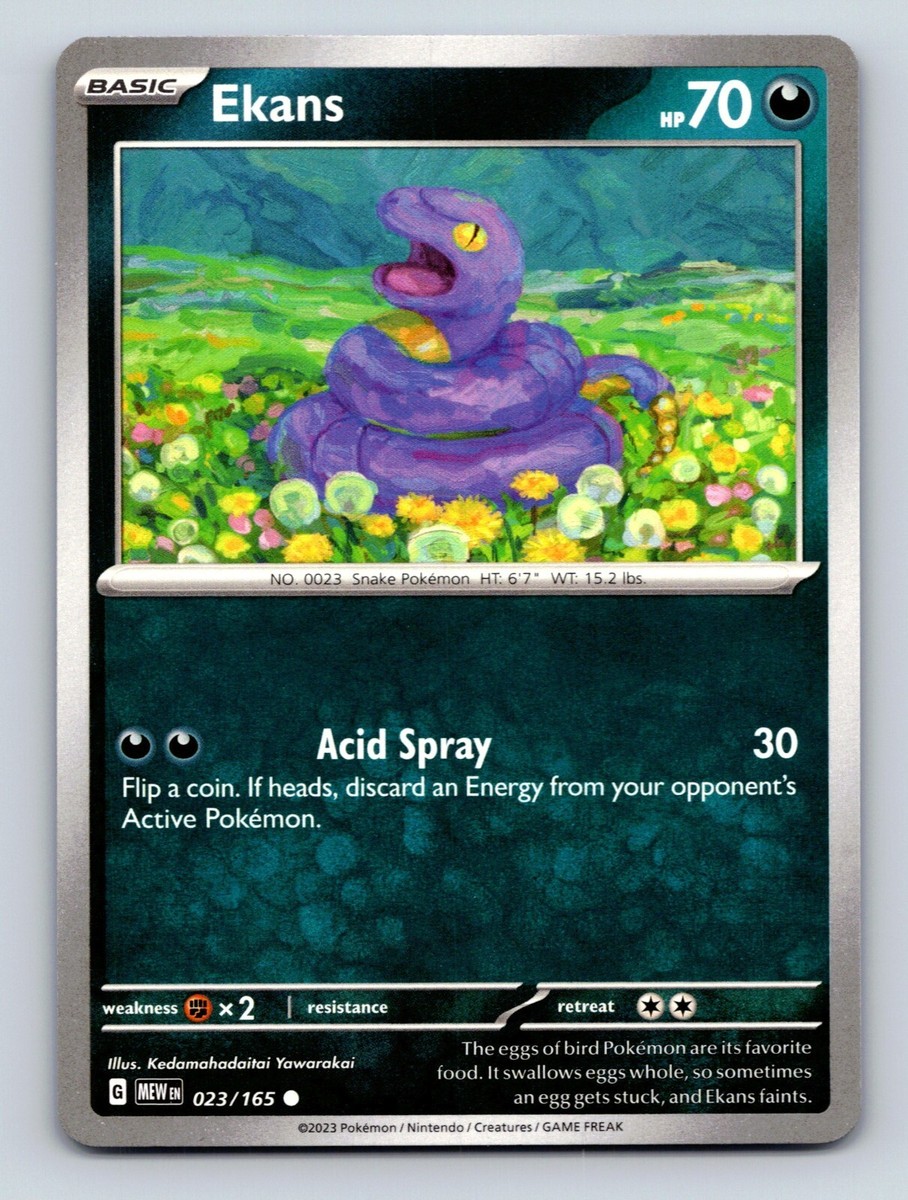 Ekans HP 70 Acid Spray Attack 30 Rarity Green Colorful Pokémon | eBay