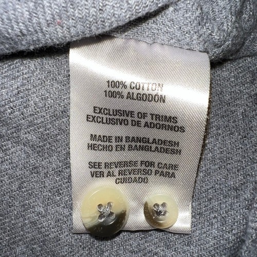 Woolrich Camicia Uomo Extra Large Grigio Manica Lunga Tasca Bottoni Casual Cotone - Foto 9 di 9
