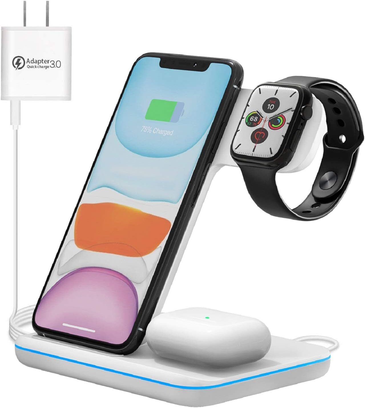Charging Station for Apple Devices, Wireless Charger Compatible with iPhone 13/1-image