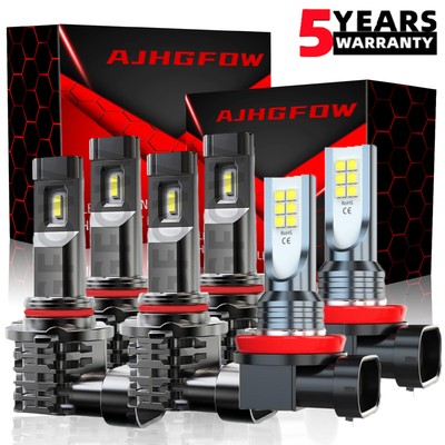 6x For Chevy Colorado 2004-2006 2007 2008 LED Headlight High Low Fog Light Bulbs