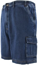 ROCXL Big & Tall Men's Sizes 46 - 72 Denim Cargo Shorts